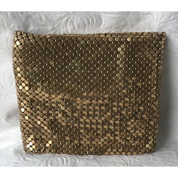 Vintage W. Germany Gold Tone Micro Mesh Metal Bi-Fold Wallet Coin Purse 7.5 x 3” - Picture 2 of 12